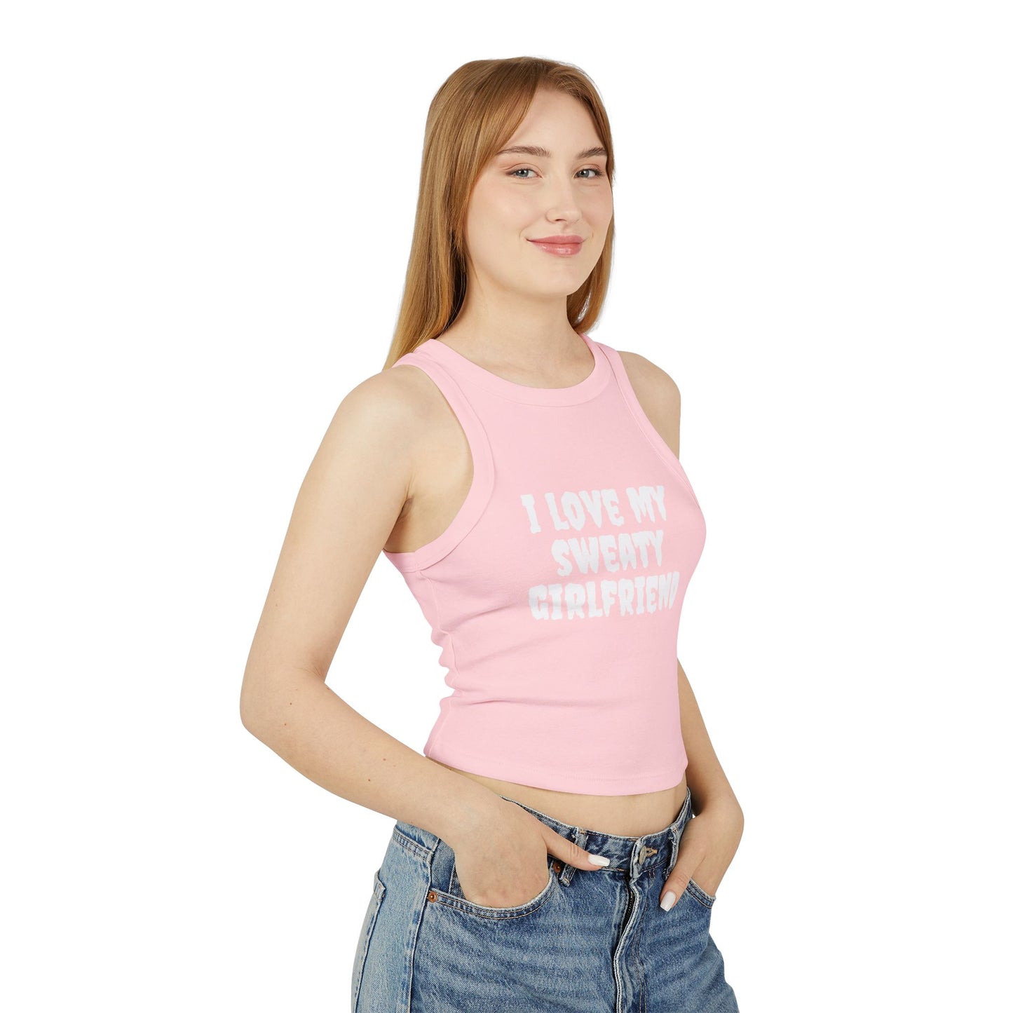 I love my sweaty girlfriend Racer Tank Top