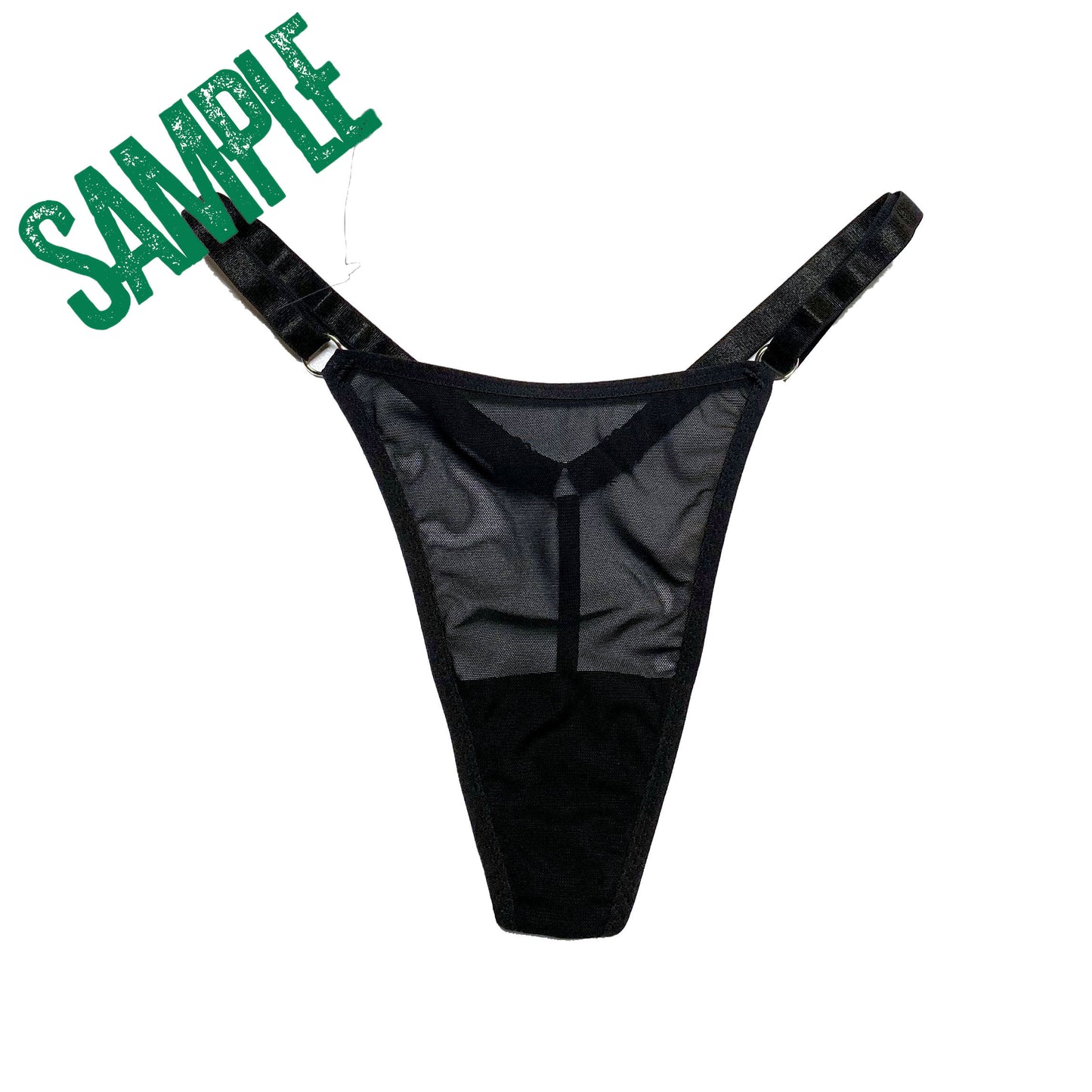 SAMPLE Black Mesh G-String