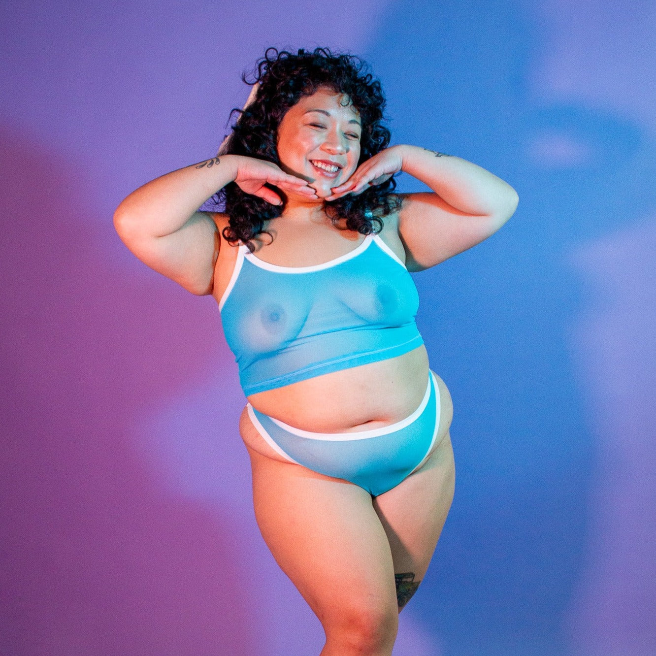 Ken Blue Mesh Basic Thong