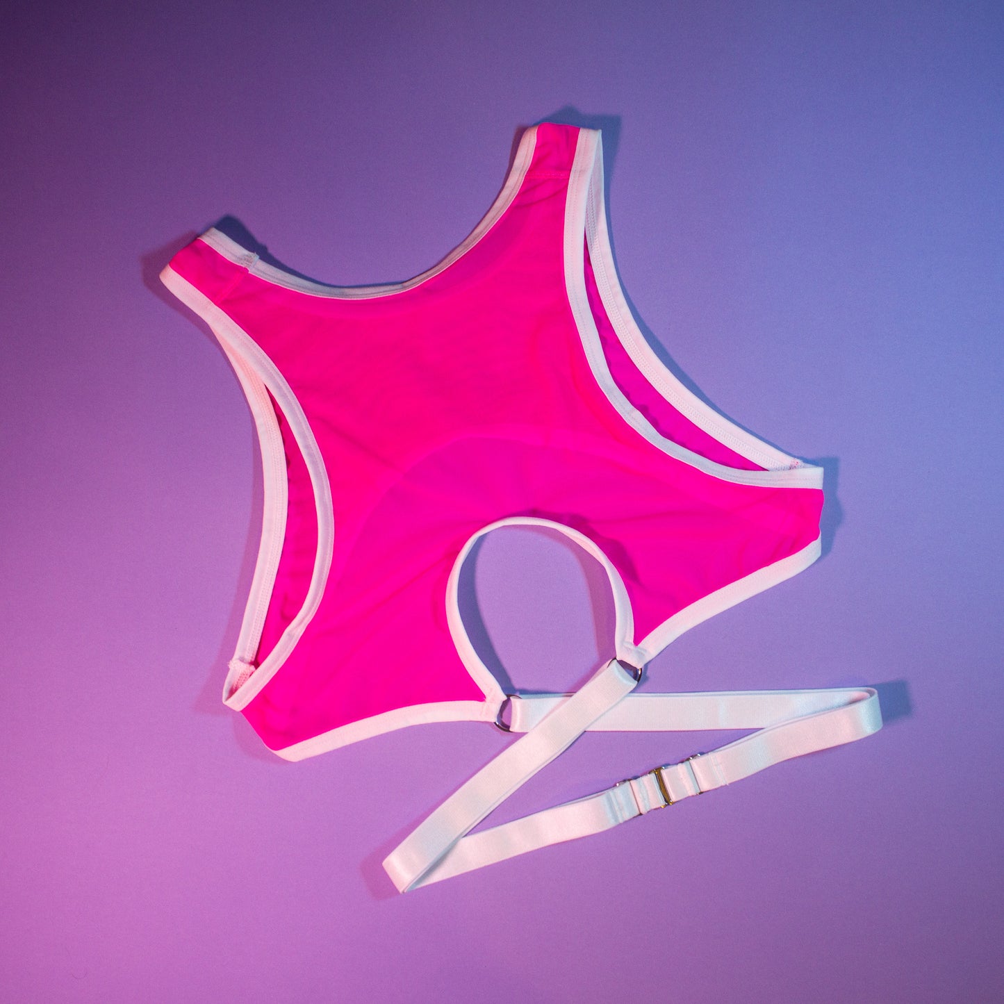 Barbie Pink Mesh Harness Top