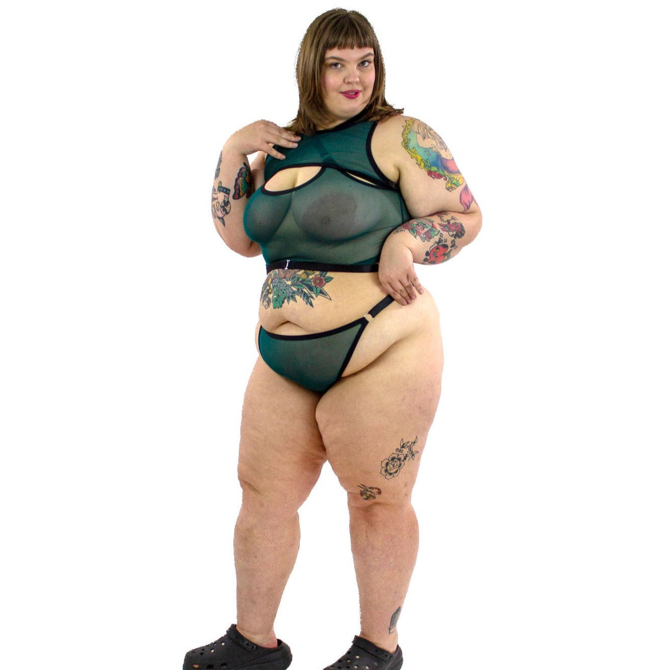 SAMPLE Emerald Mesh X Cami
