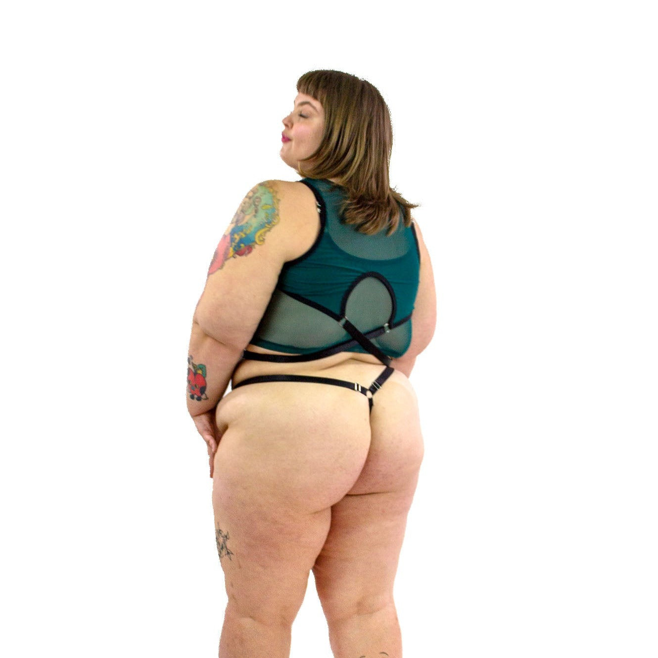 SAMPLE Emerald Mesh G-String