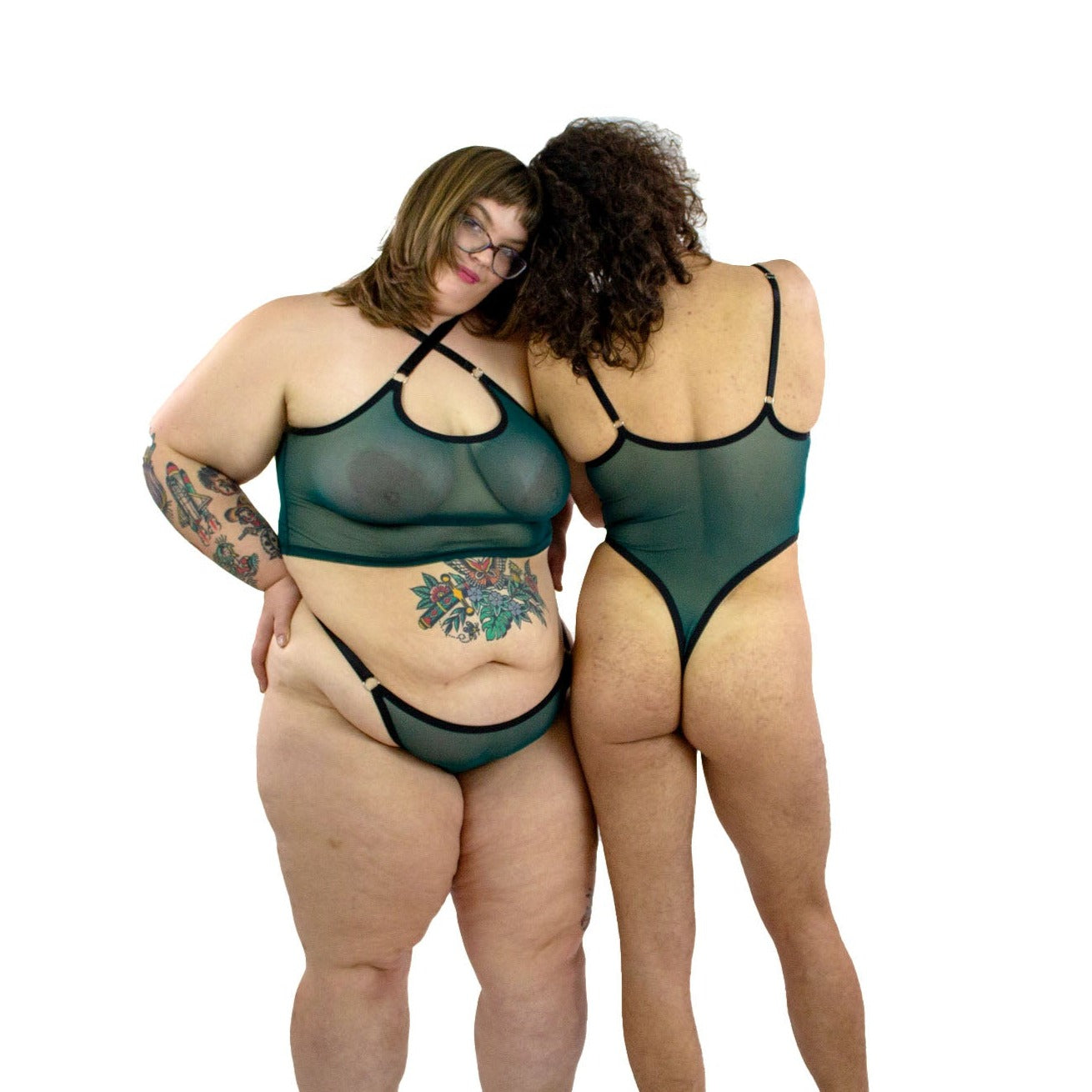 SAMPLE Emerald Mesh Demi-Body
