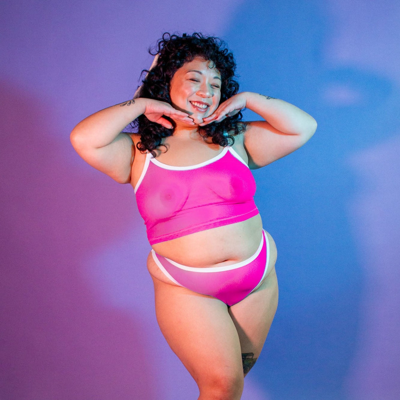Barbie Pink Mesh Basic Thong