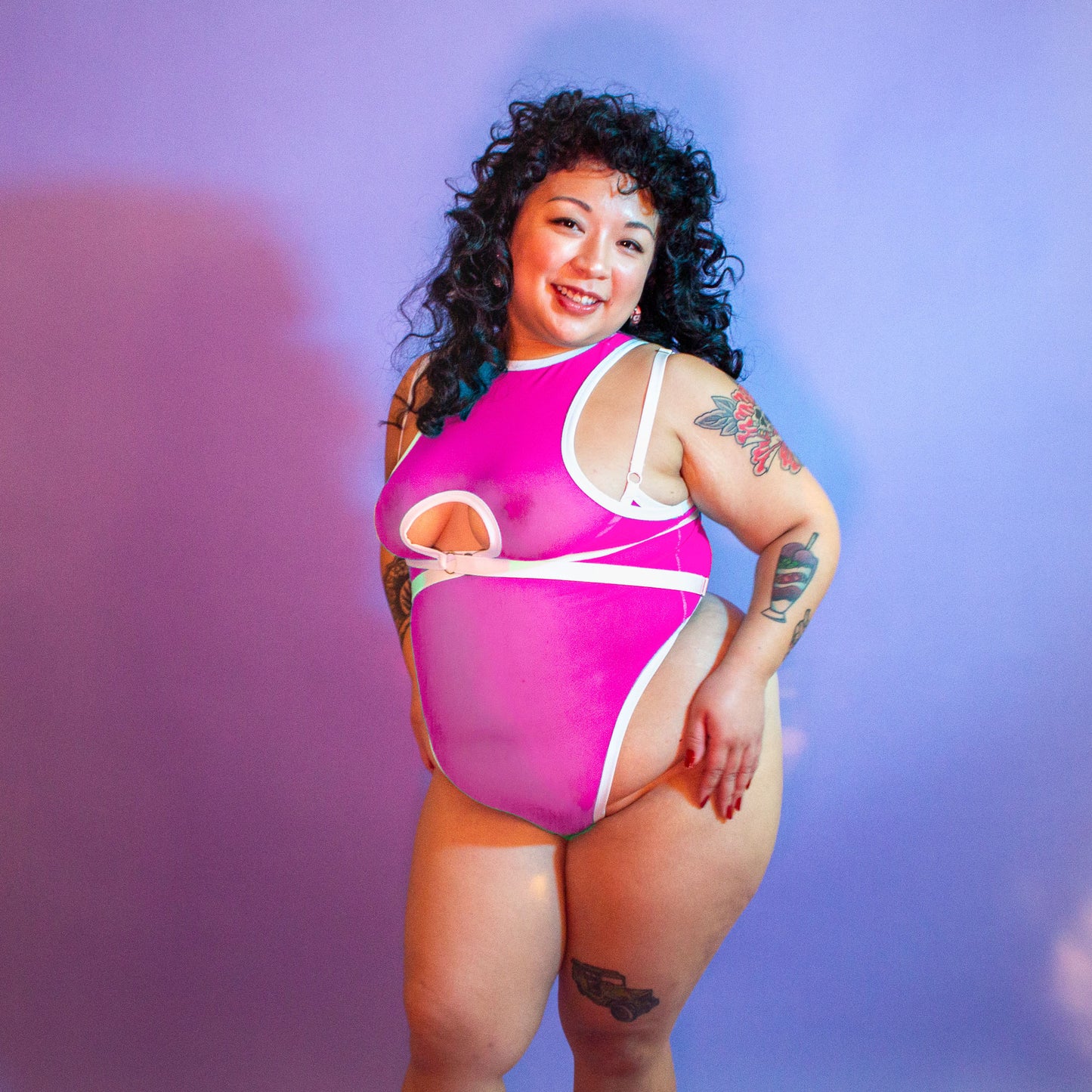 Barbie Pink Mesh Harness Top