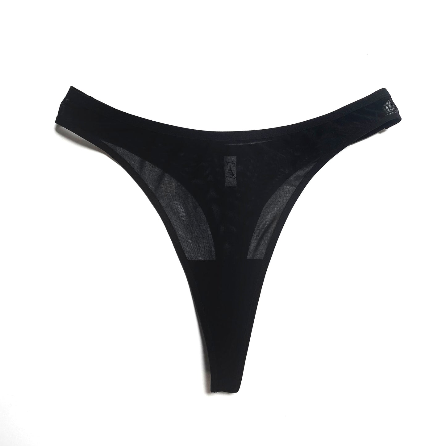 Black Mesh Basic Thong