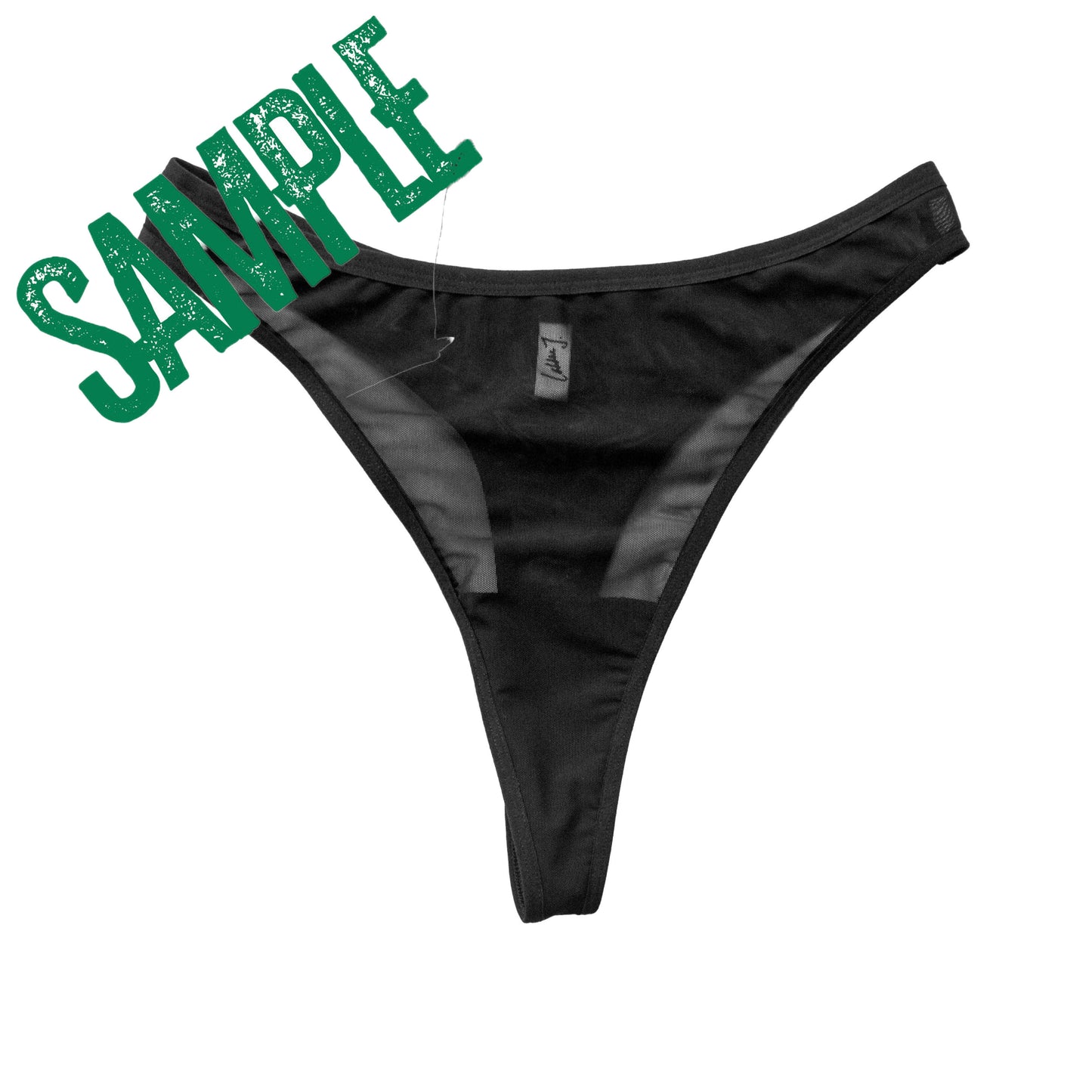 SAMPLE Black Mesh Basic Thong