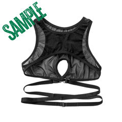 SAMPLE Black Mesh Harness Top