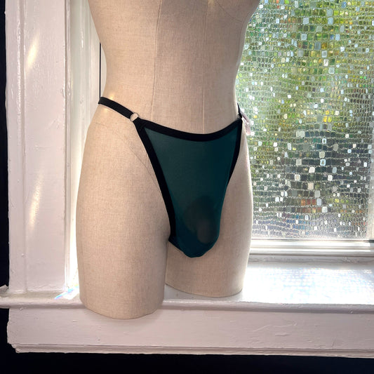 Emerald Mesh G-String Wide & Pouch Fit