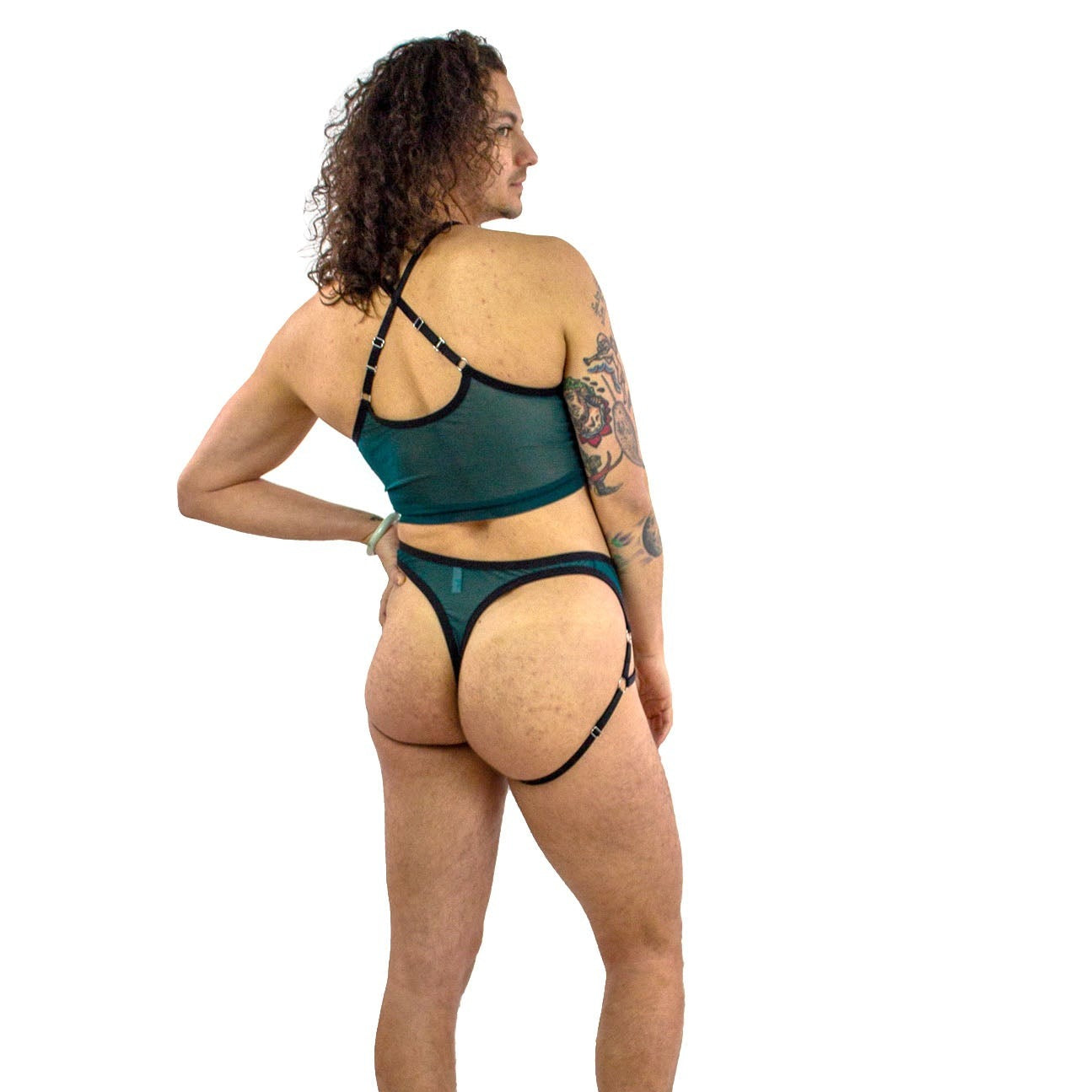 Emerald Mesh Jock Thong Wide & Pouch Fit