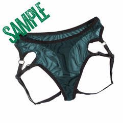 SAMPLE Emerald Mesh Jock Thong