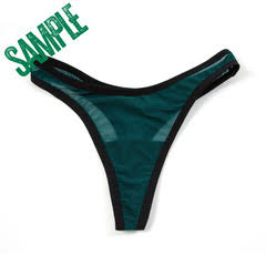 SAMPLE Emerald Mesh Basic Thong